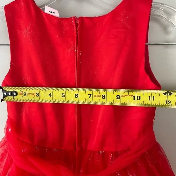 Unbranded, girls 5-6 years old, red poofy formal tulle skirt dress ball gown - Picture 4 of 7
